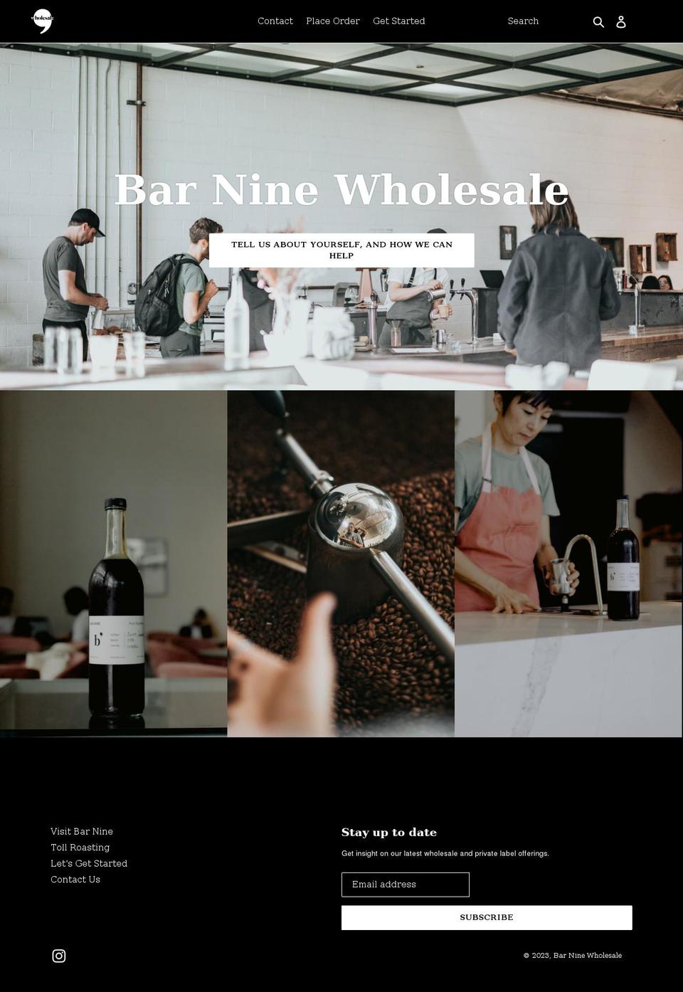 blue Shopify theme site example barninewholesale.com