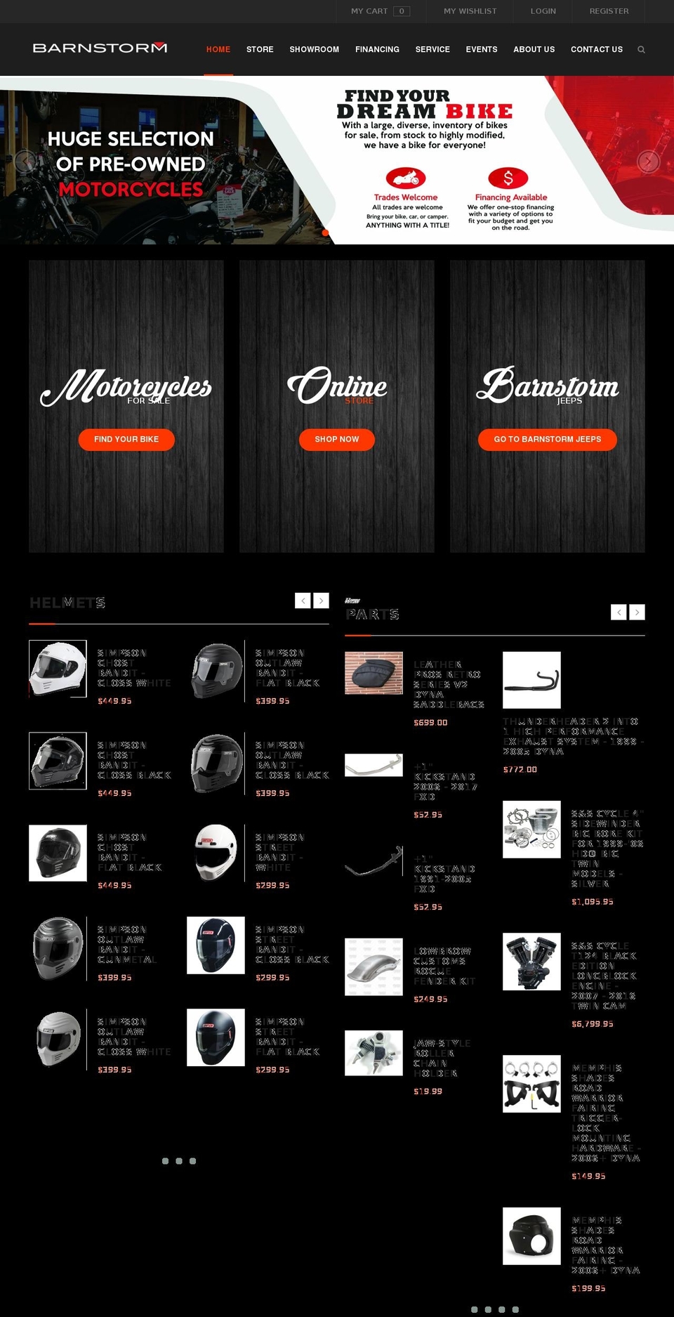 BarnstormCycles3\/5\/18 Shopify theme site example barnstormcycles.com