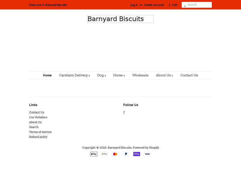 barnyardbiscuits.ca shopify website screenshot