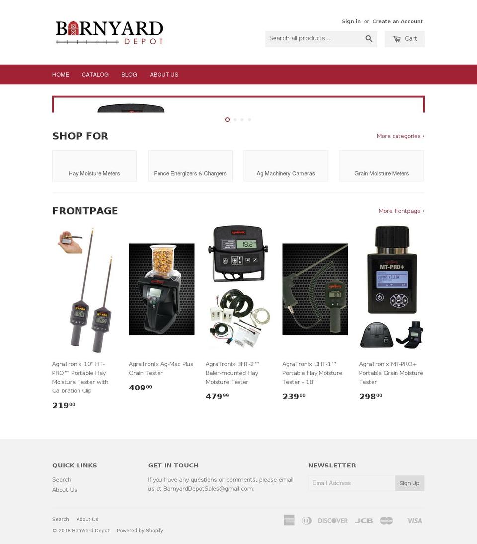 barnyarddepot.com — Shopify storefront screenshot