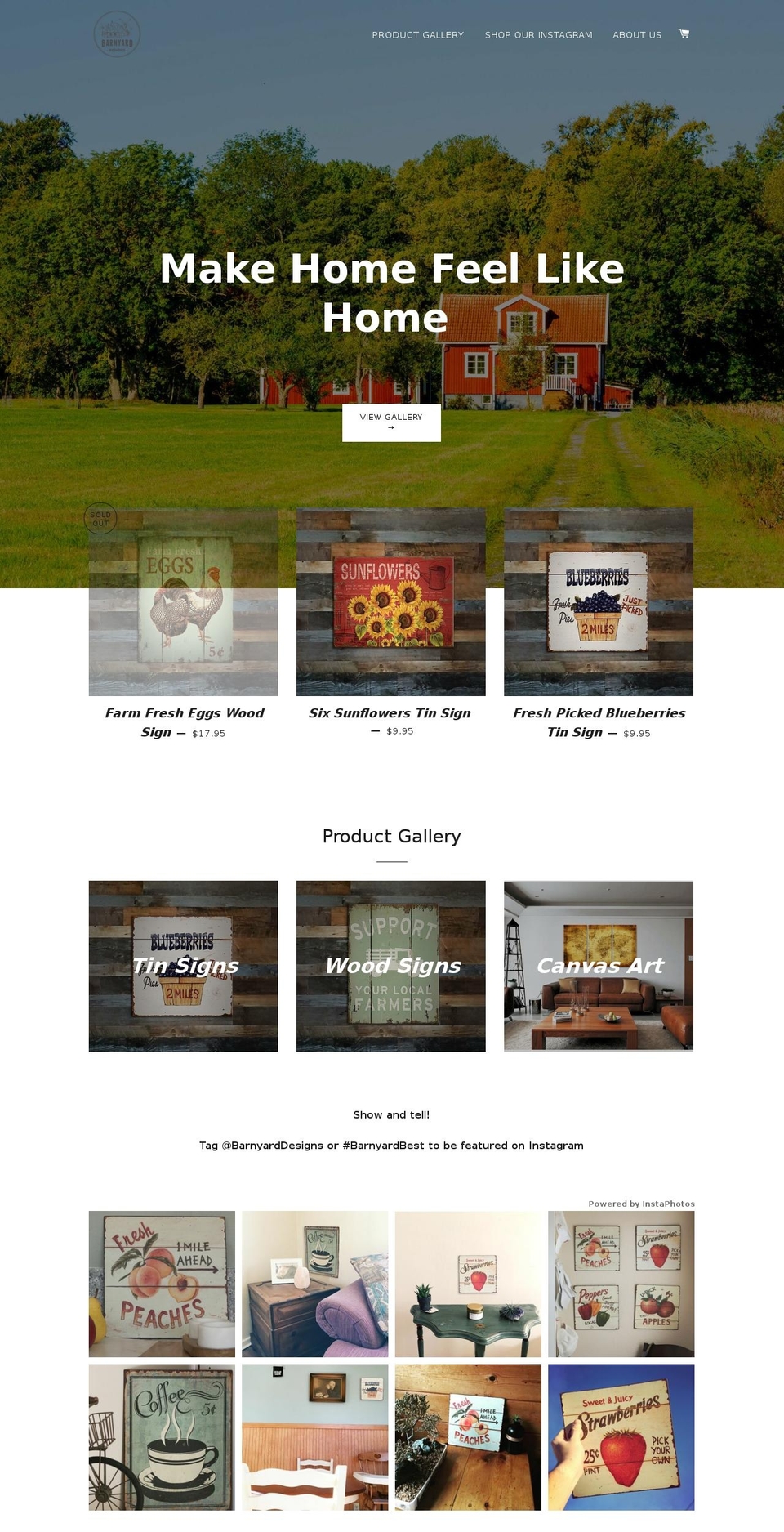 barnyarddesigns.com shopify website screenshot