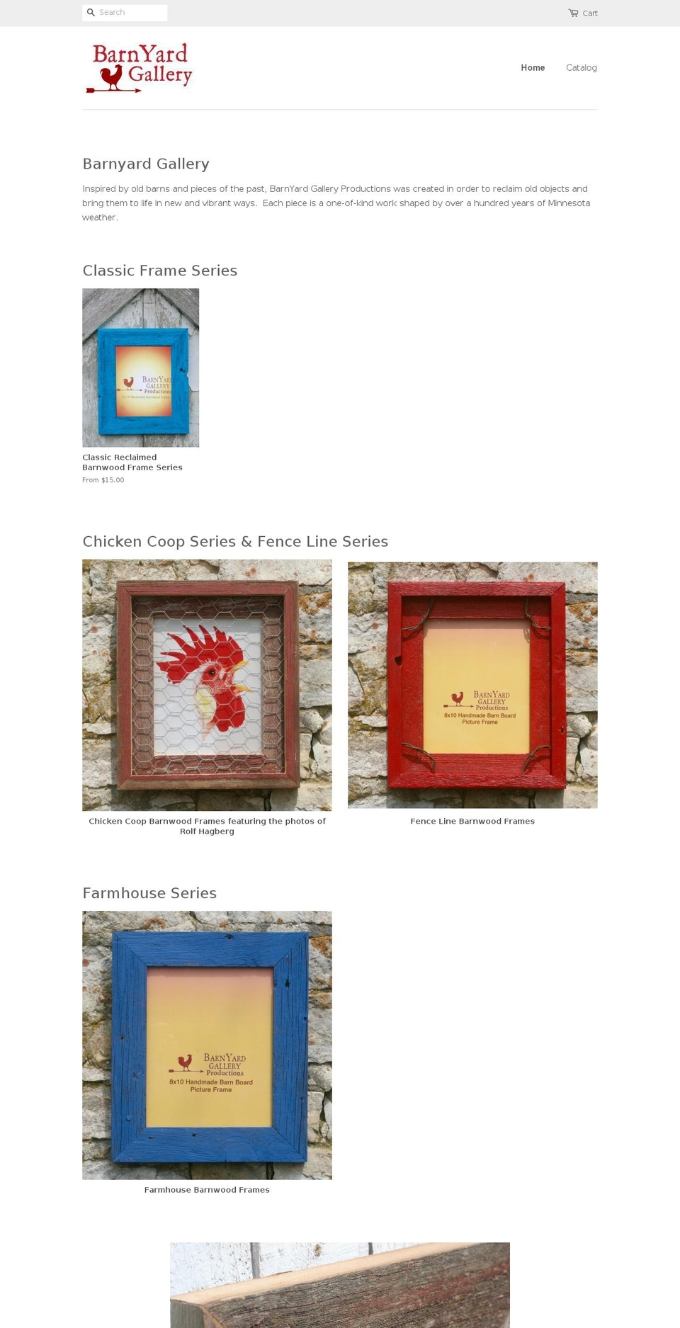 barnyardgallery.com — Shopify storefront screenshot