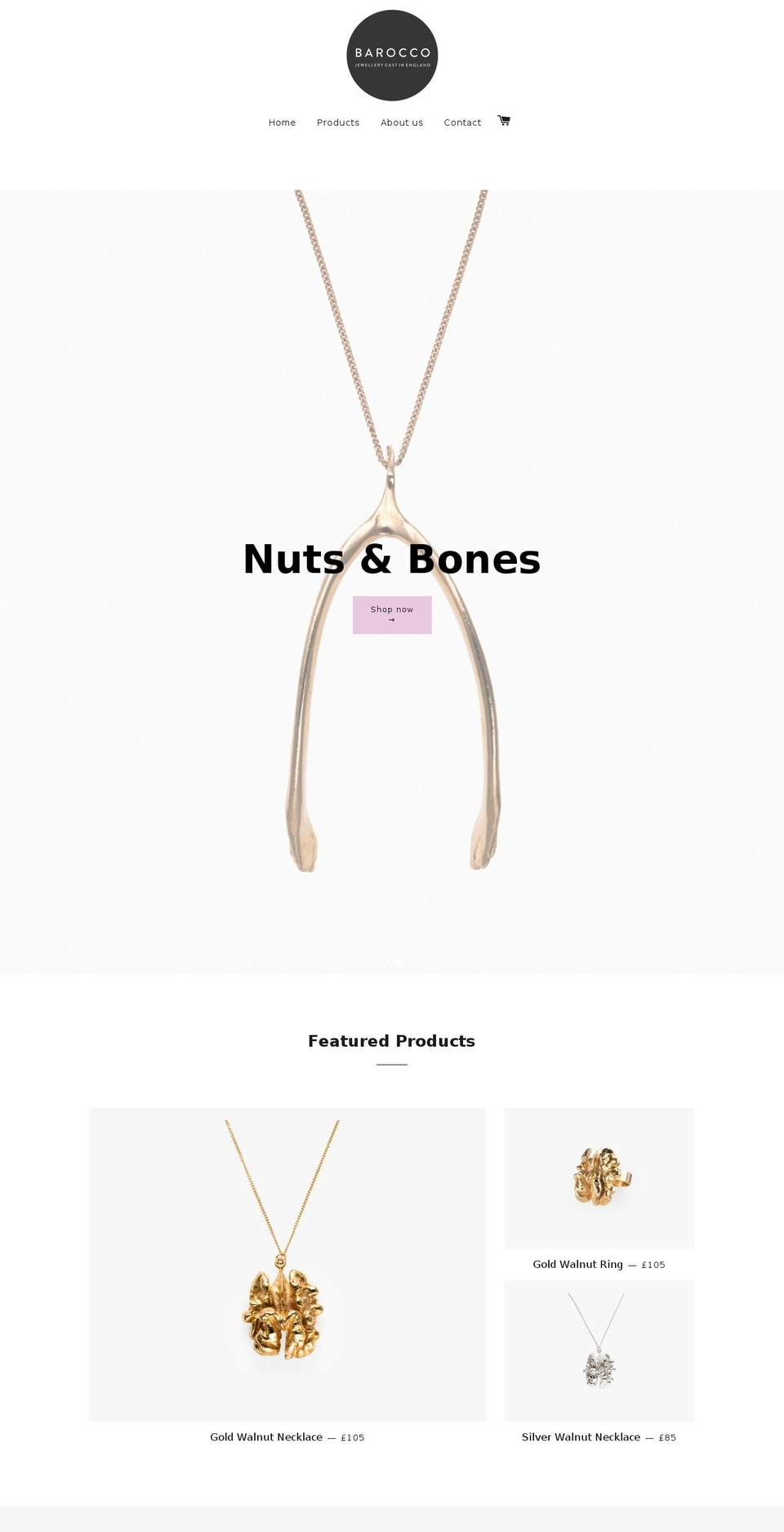 baroccojewellery.com shopify website screenshot