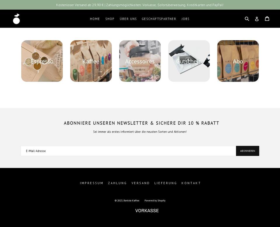 baroesta-shop.com shopify website screenshot