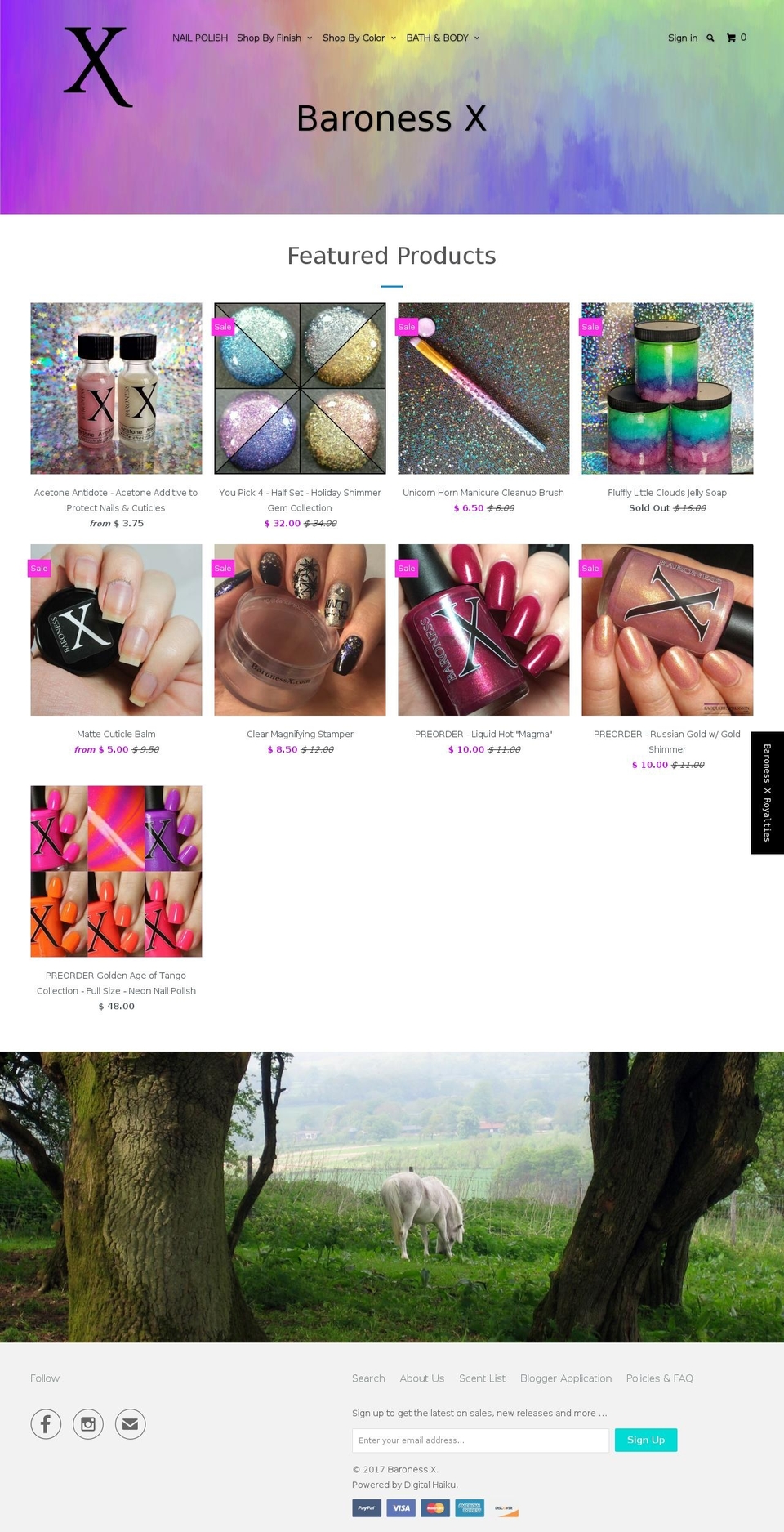 baronesx.com shopify website screenshot