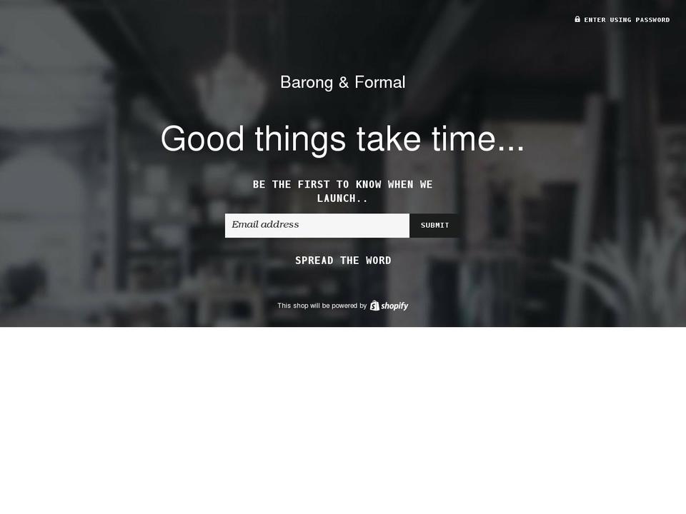 barongandformal.com shopify website screenshot