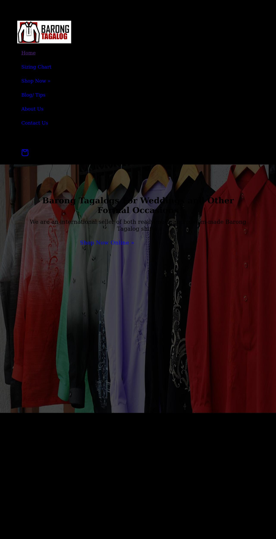 barongtagalog.com shopify website screenshot