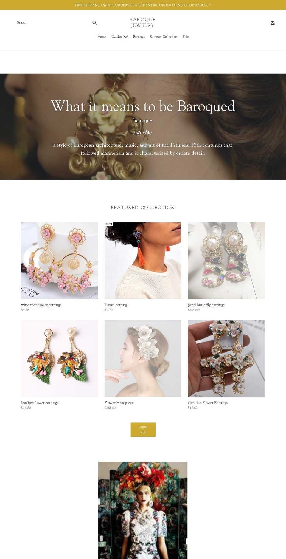 baroquejewels.com — Shopify storefront screenshot