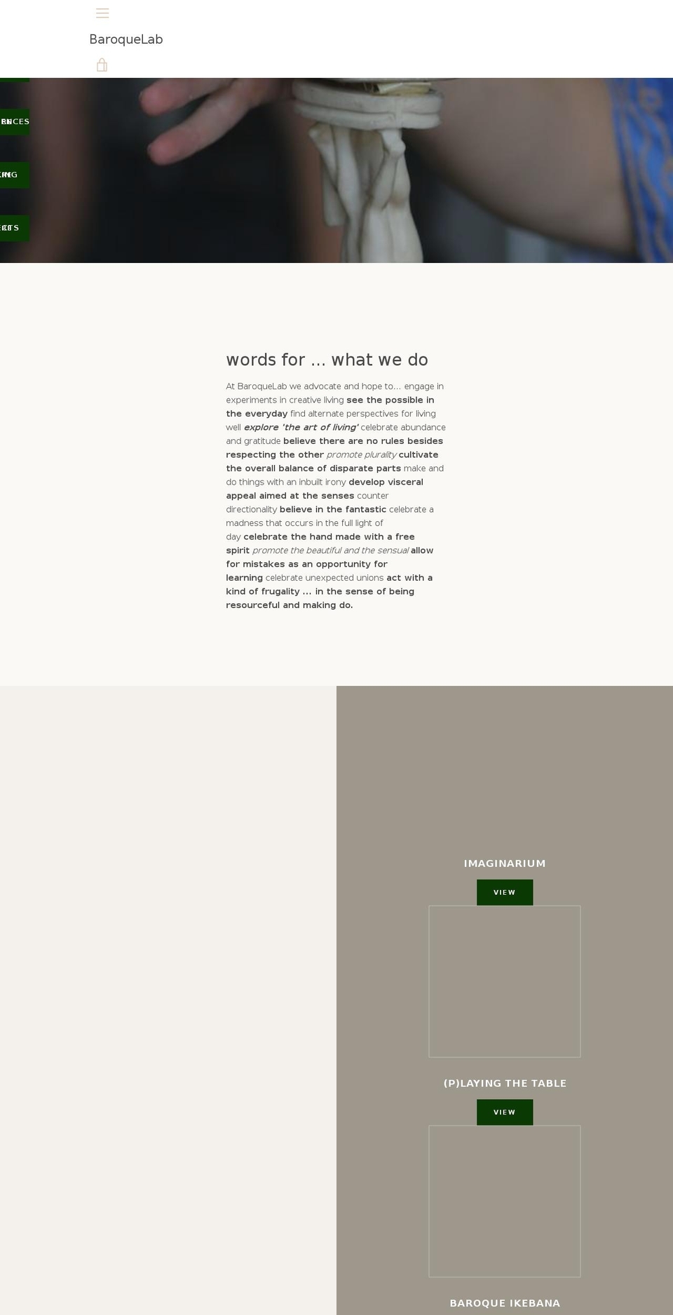 baroquelab.com.au shopify website screenshot