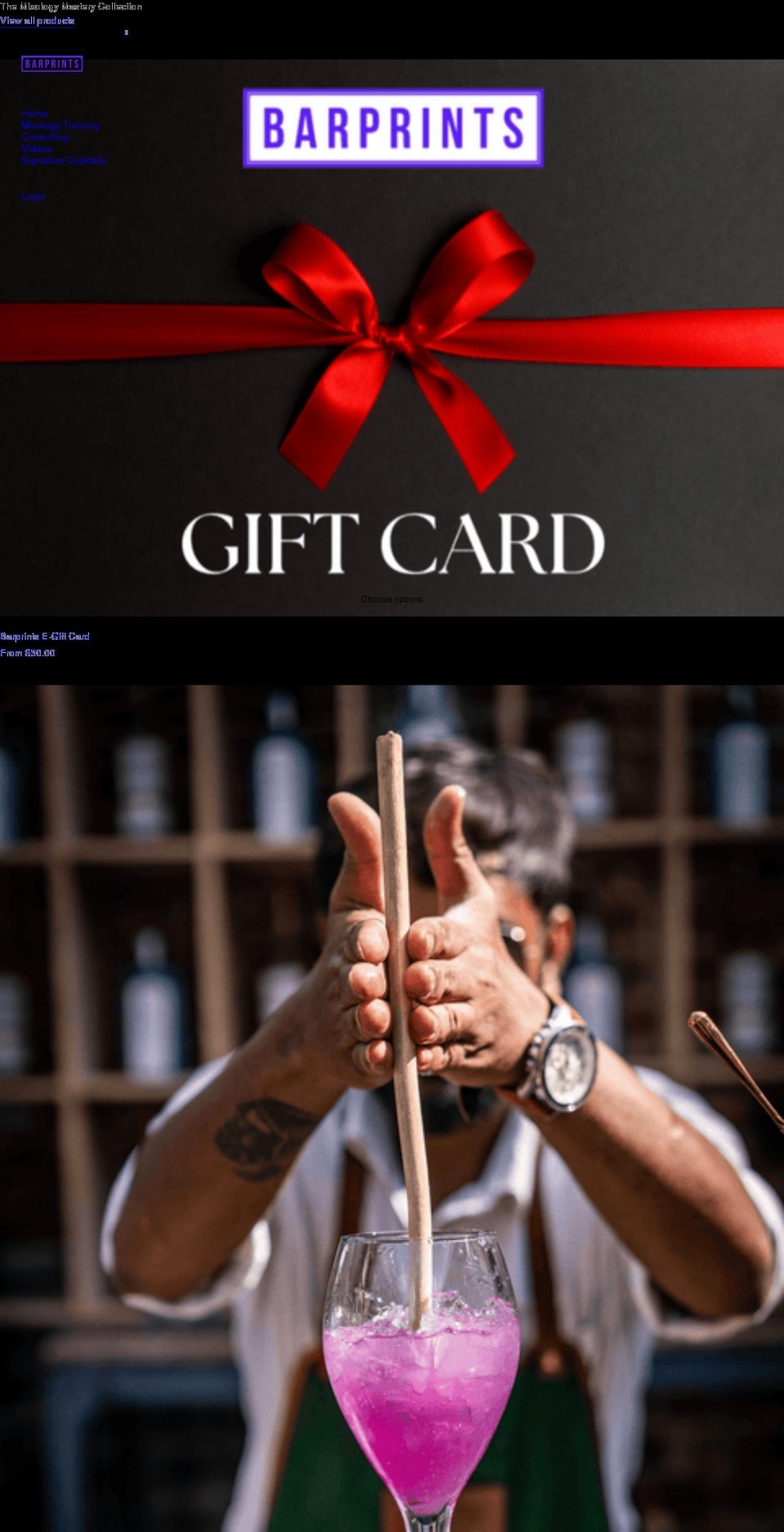 barprints.com shopify website screenshot