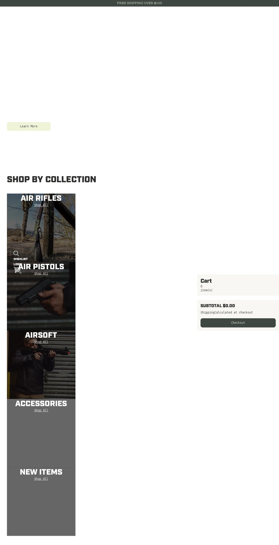 barraairguns.com shopify website screenshot
