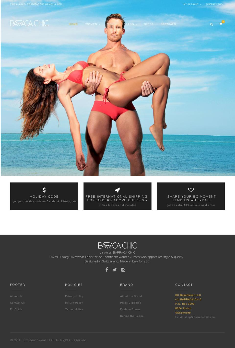 barracachic.ch shopify website screenshot