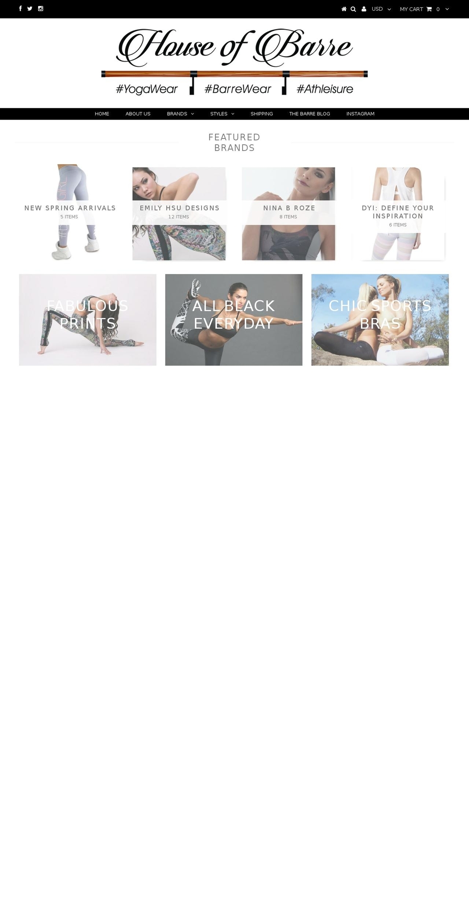 barrebrands.com — Shopify storefront screenshot