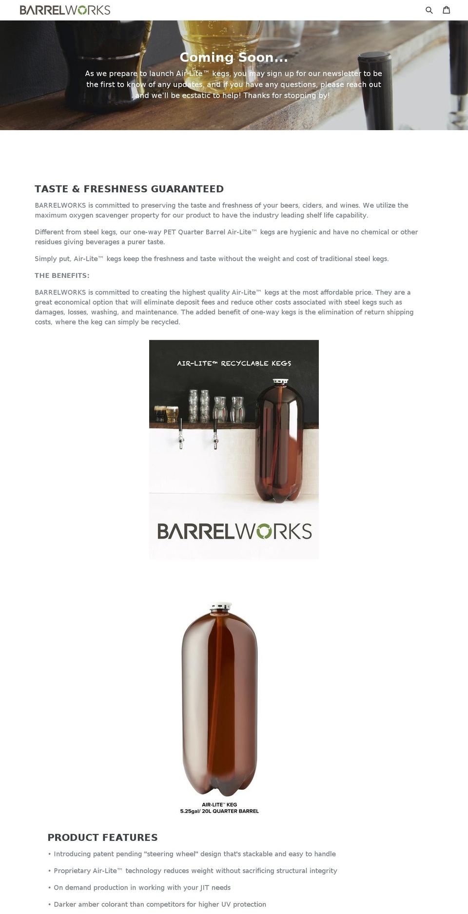 barrel-works.com — Shopify storefront screenshot