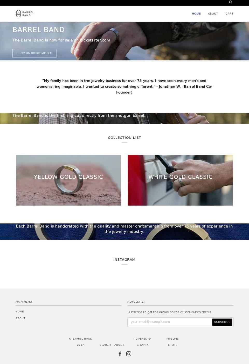 barrelband.com shopify website screenshot