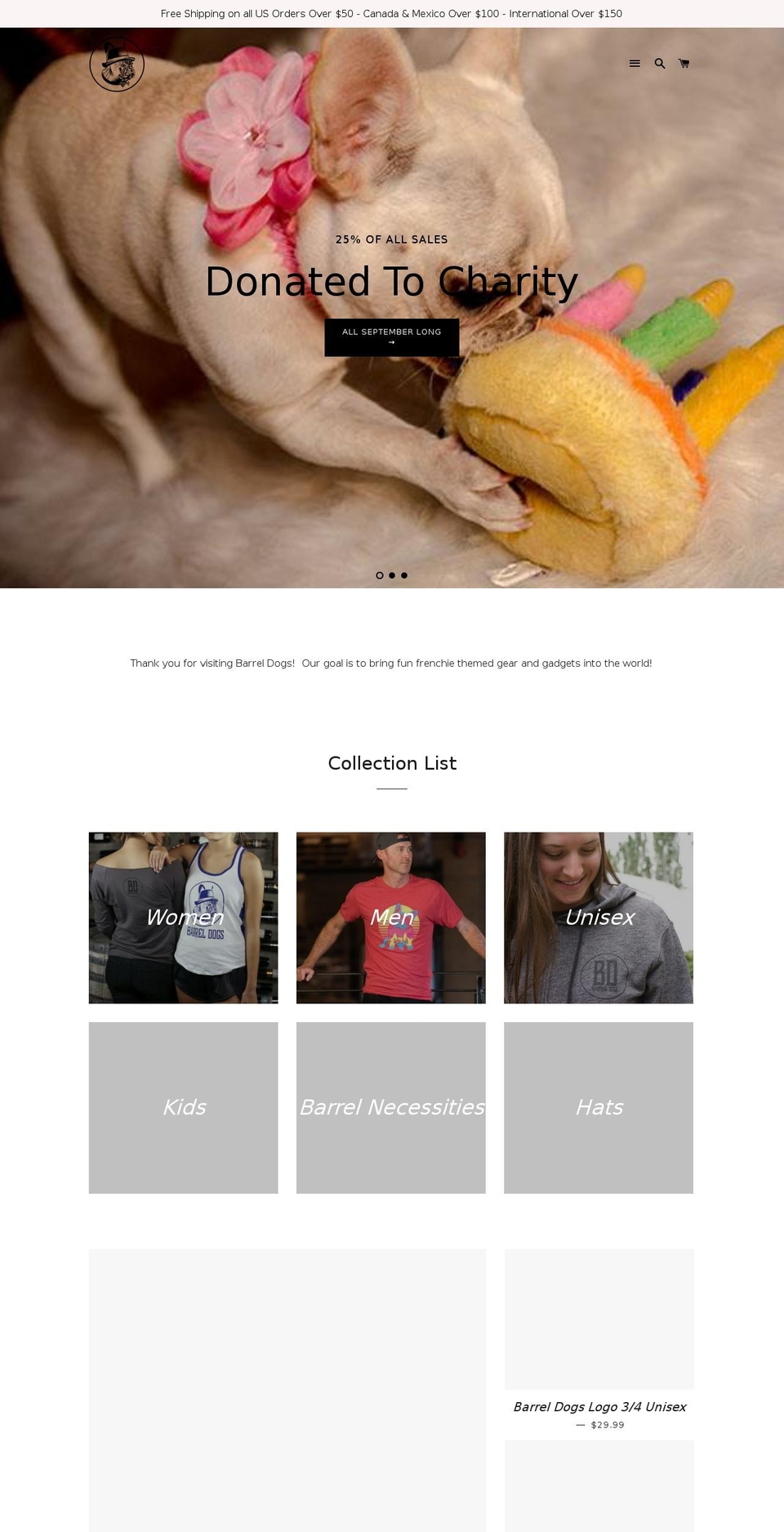 barreldogsbrewing.com — Shopify storefront screenshot