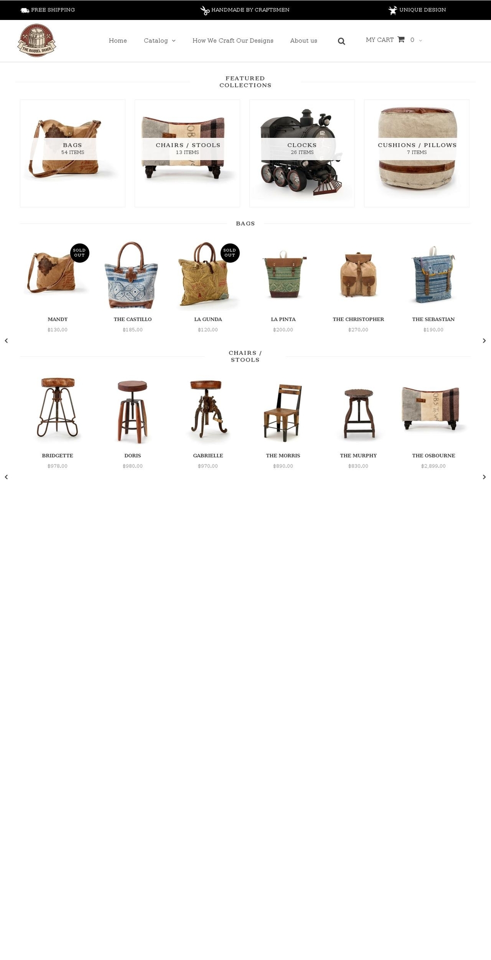 barrelshack.com — Shopify storefront screenshot