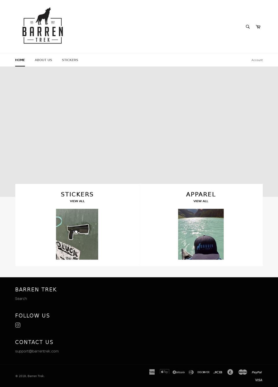 barrentrek.com — Shopify storefront screenshot