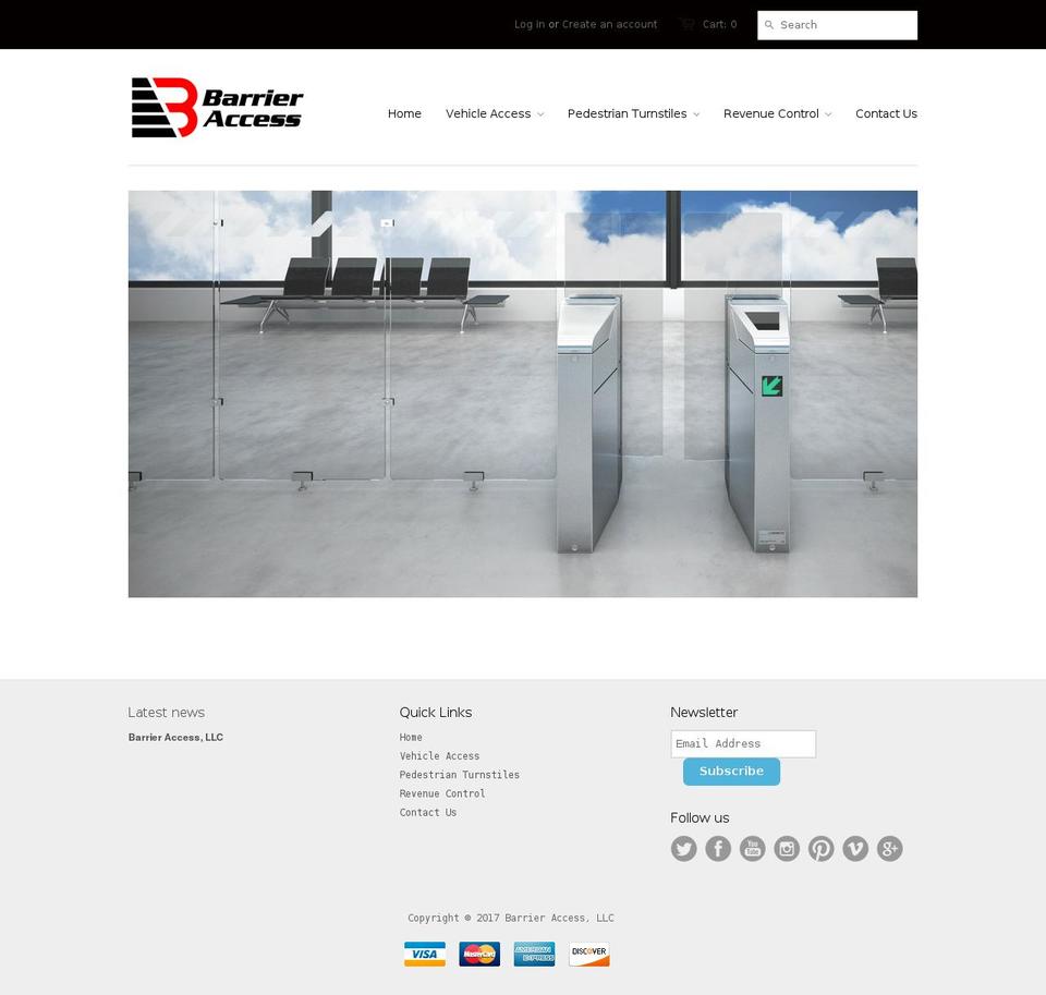 barrieraccess.com shopify website screenshot