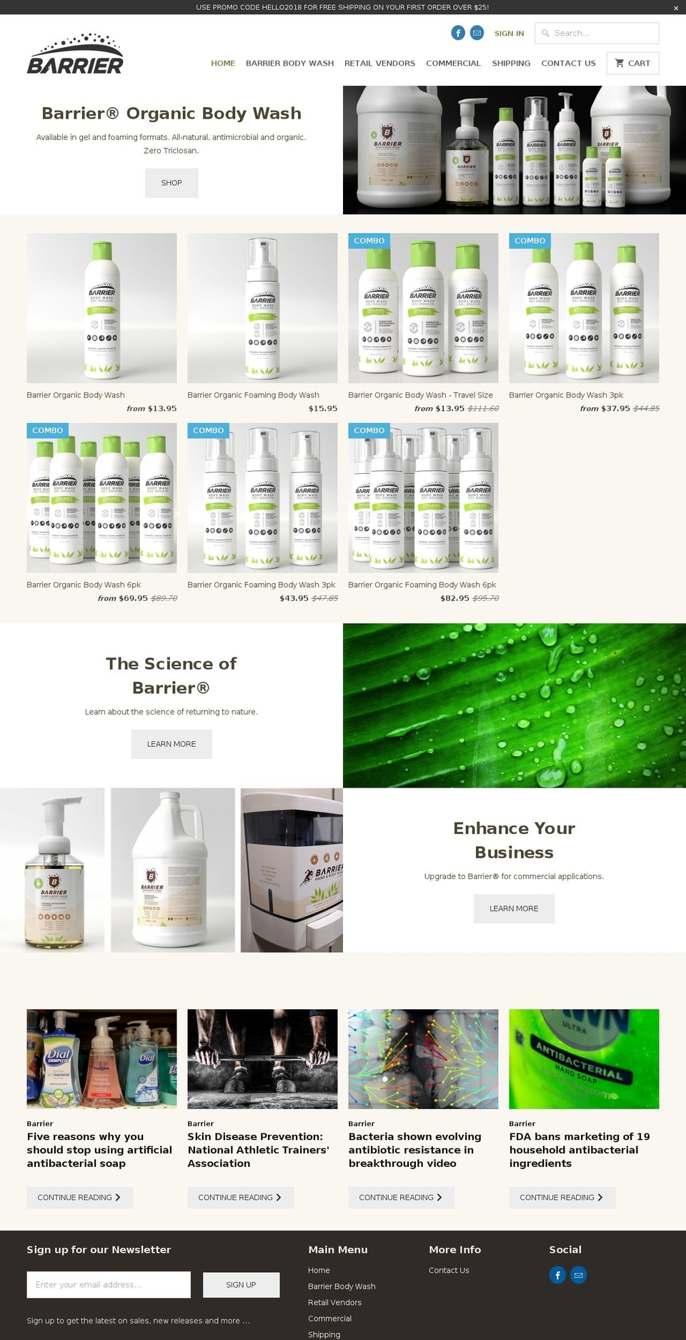 barrierbodywash.com — Shopify storefront screenshot