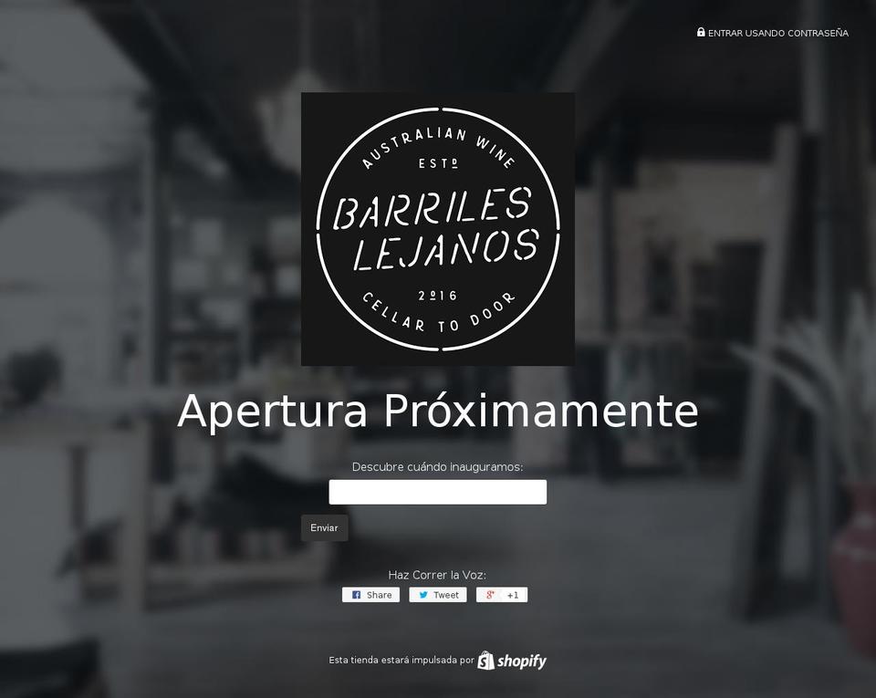 barrileslejanos.com shopify website screenshot