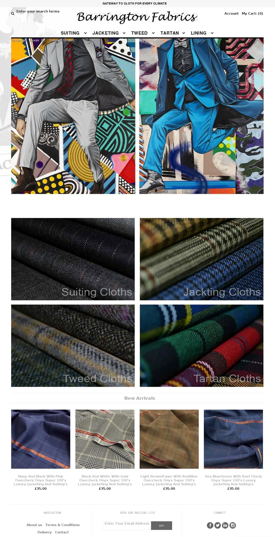 barringtonfabrics.com shopify website screenshot