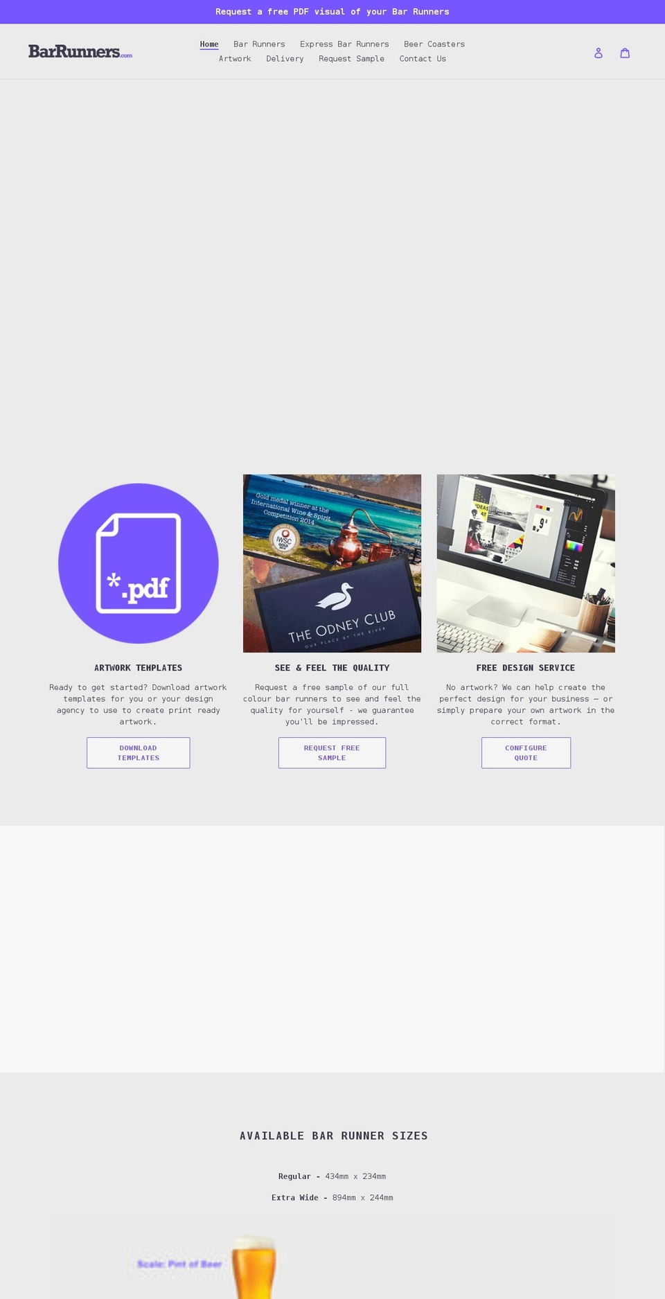 barrunners.com shopify website screenshot