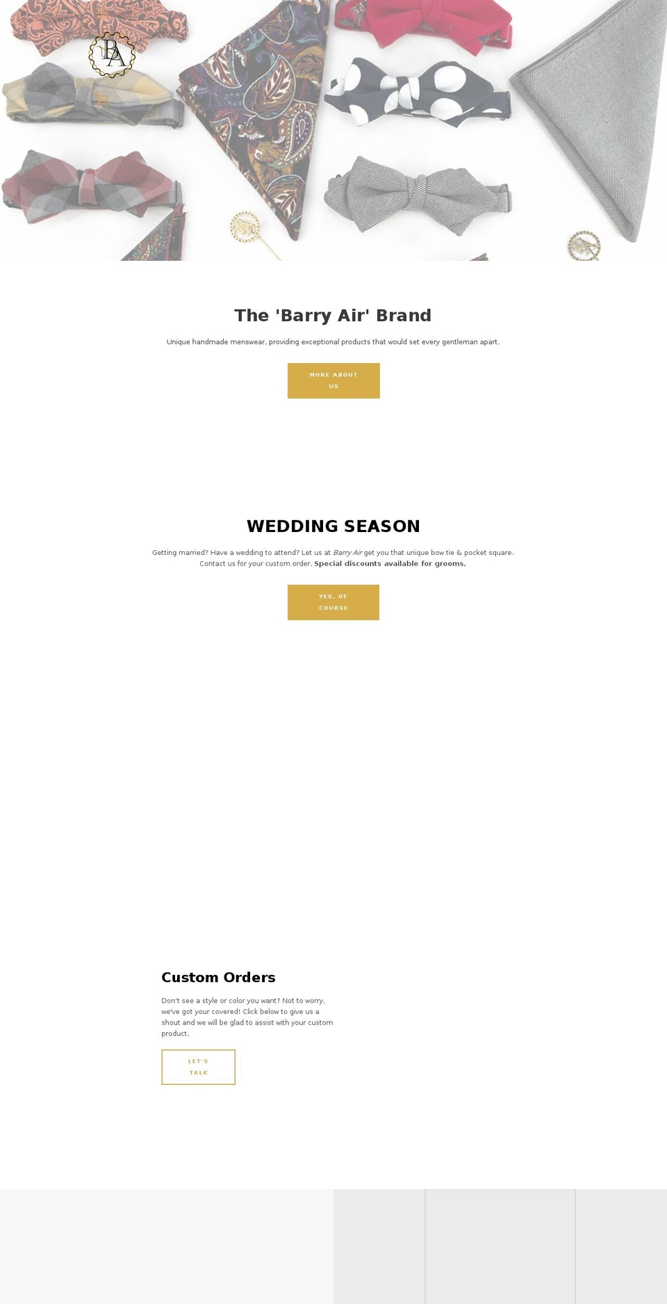 barryair.com — Shopify storefront screenshot