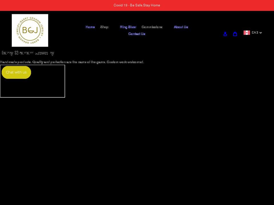 barrygrahamjewelry.com shopify website screenshot