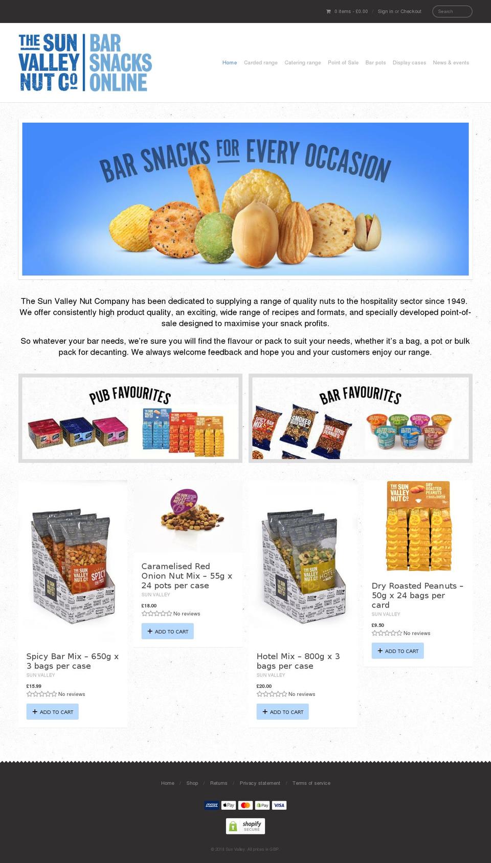 barsnacksonline.co.uk shopify website screenshot