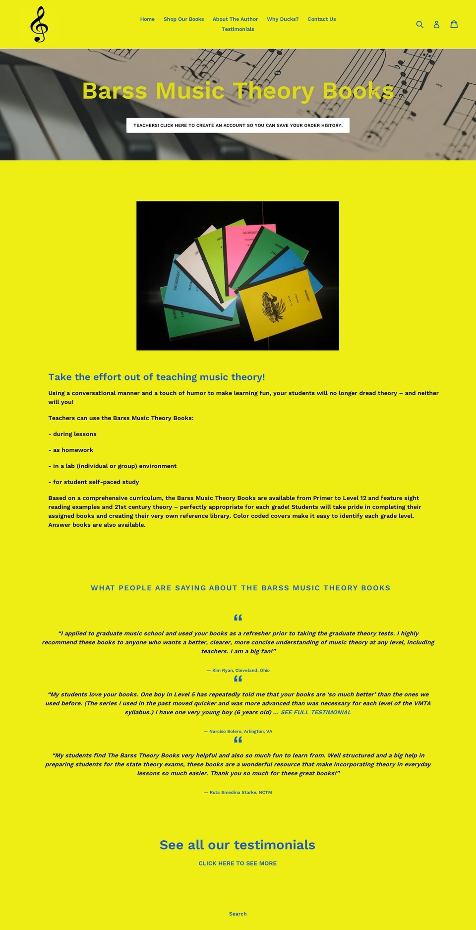 barss-theory-music.myshopify.com — Shopify storefront screenshot