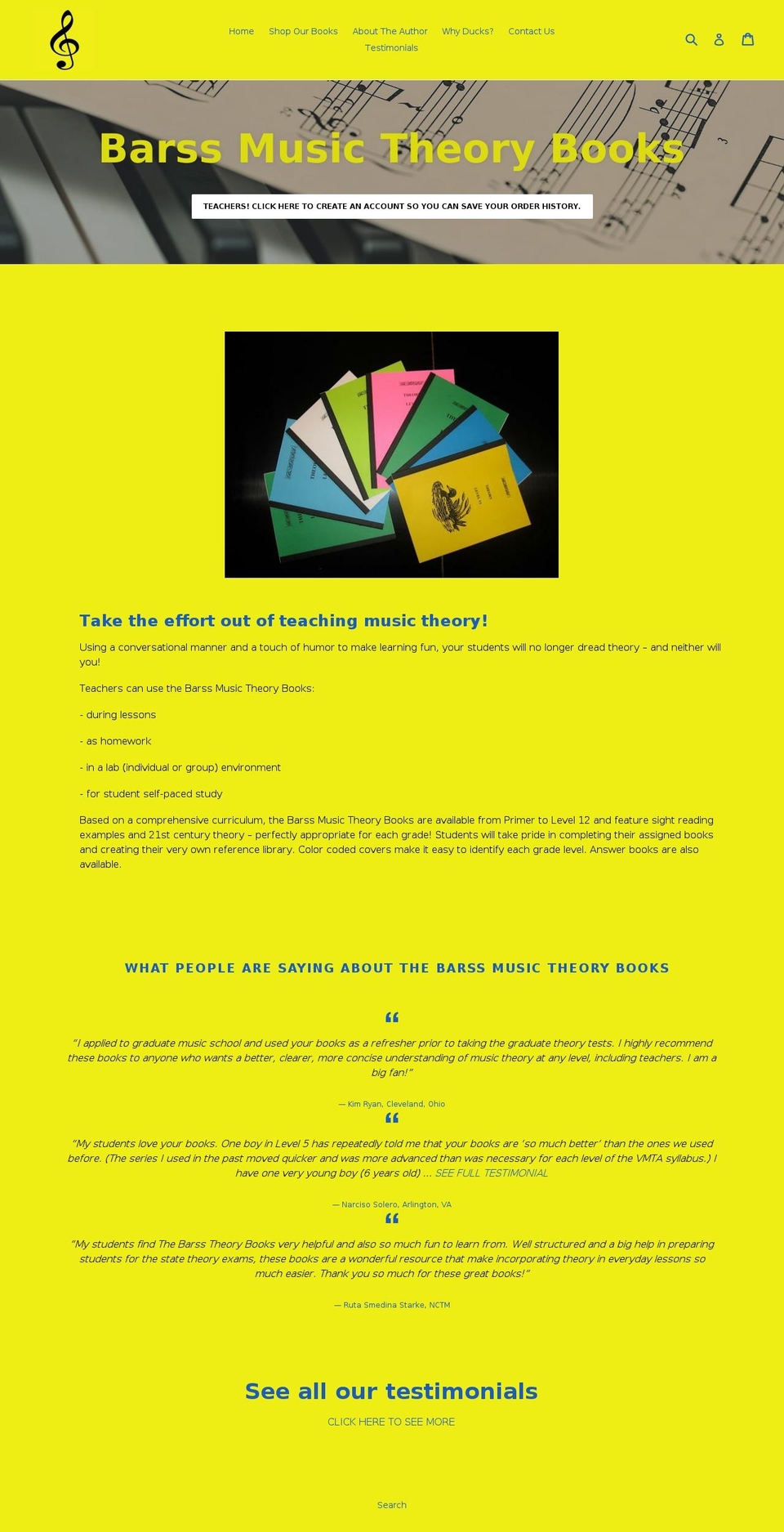 barsstheory.com shopify website screenshot