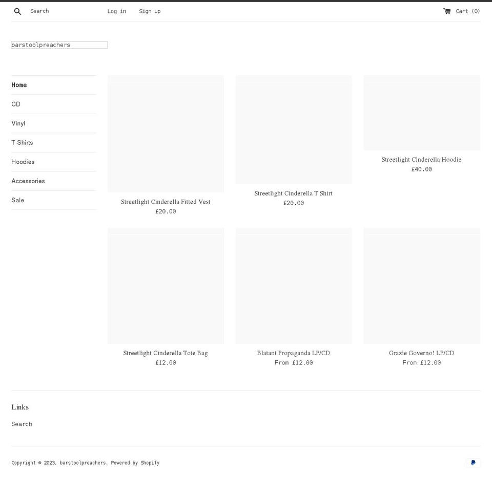 barstoolpreachers.myshopify.com shopify website screenshot