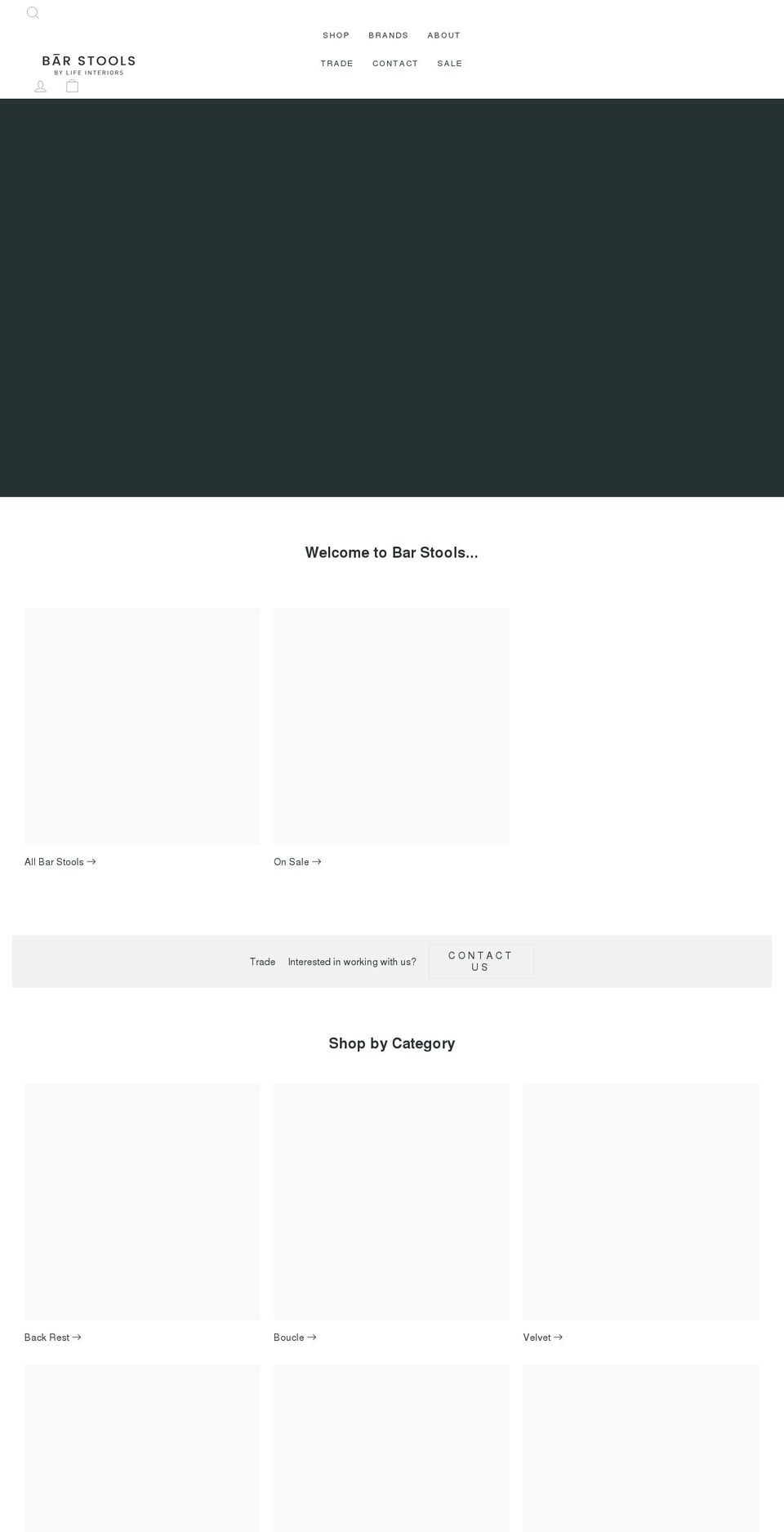 barstools.com.au shopify website screenshot