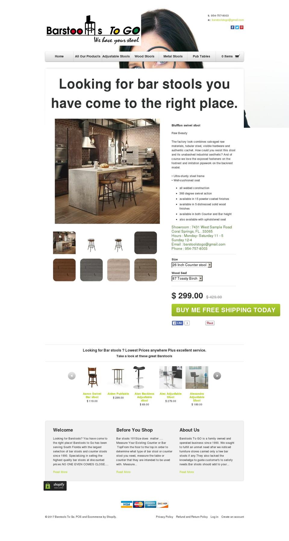 barstoolsasap.com shopify website screenshot