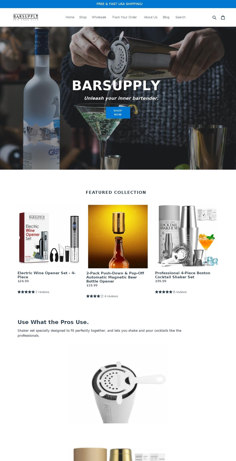 barsupplynyc.com shopify website screenshot