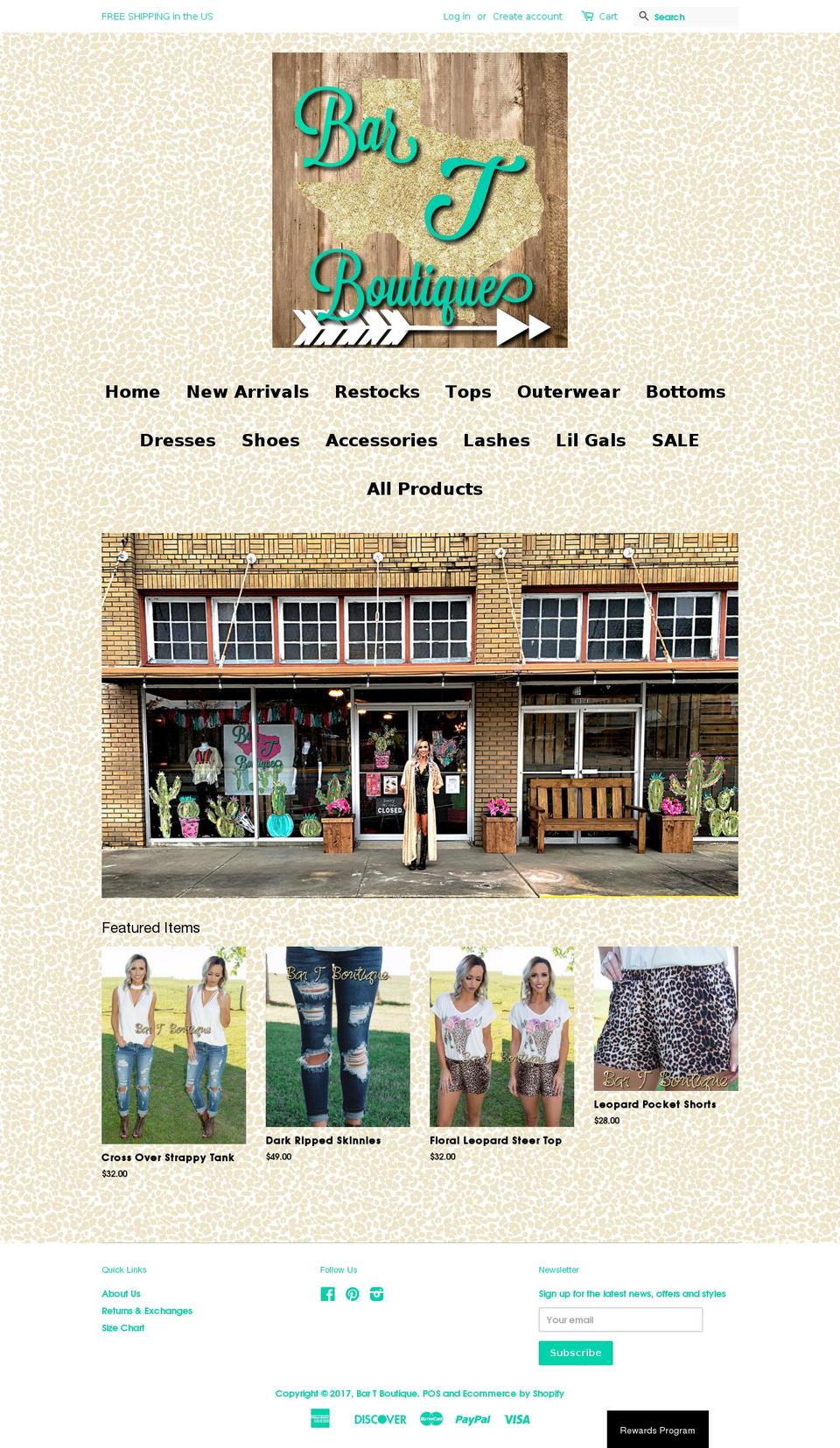 bartboutique.com shopify website screenshot