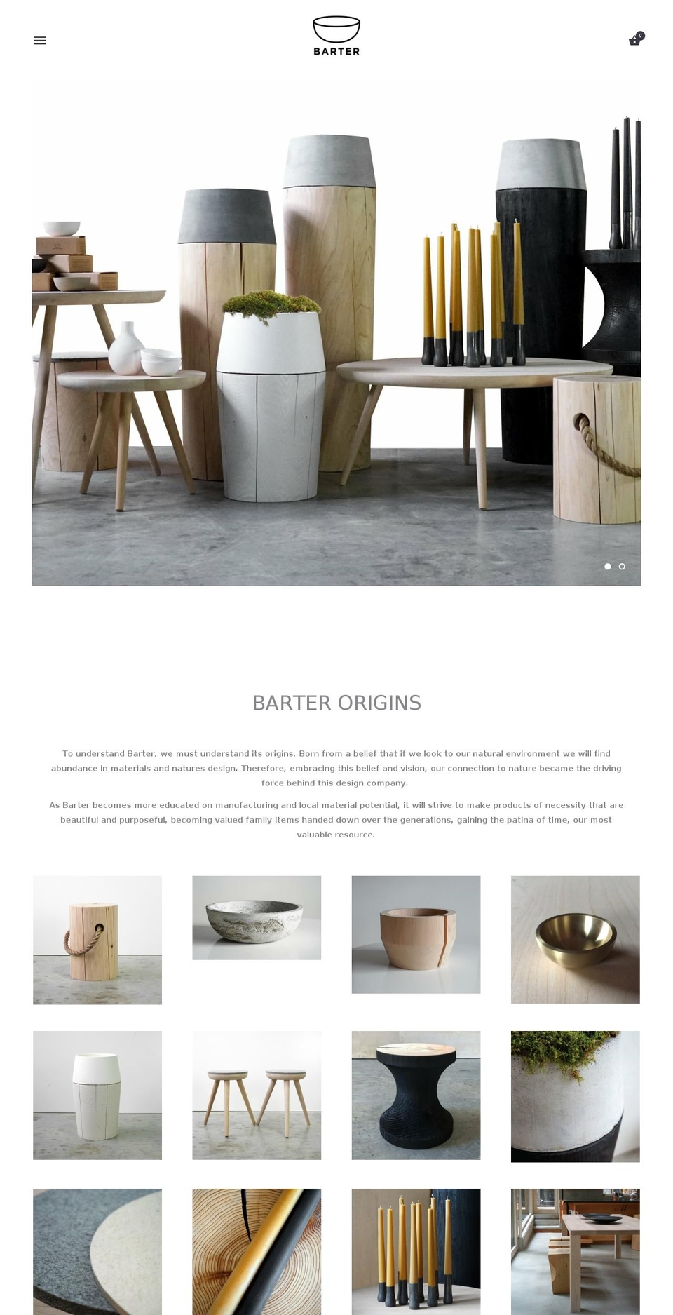 Barter Retail Shopify theme site example bartermade.com