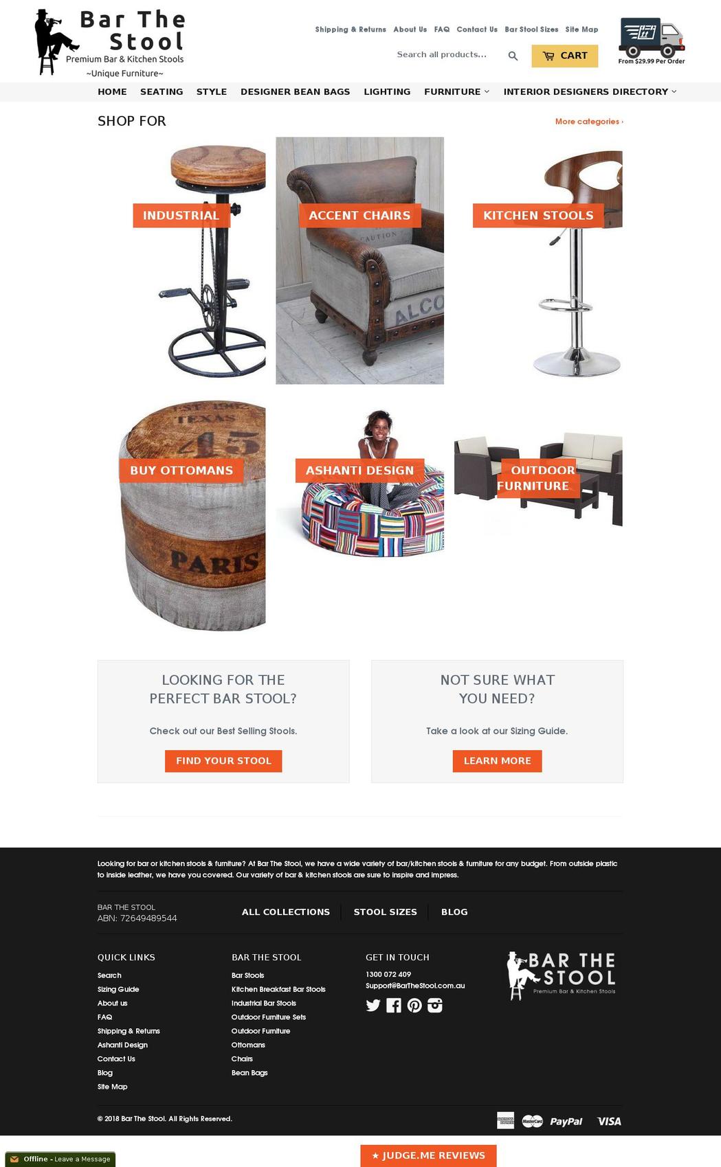 barthestool.com — Shopify storefront screenshot