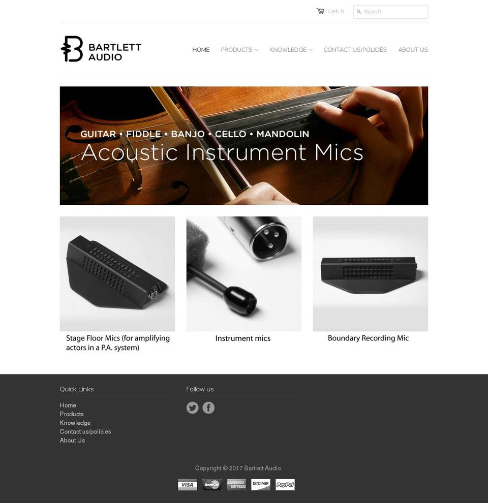 bartlettaudio.com shopify website screenshot