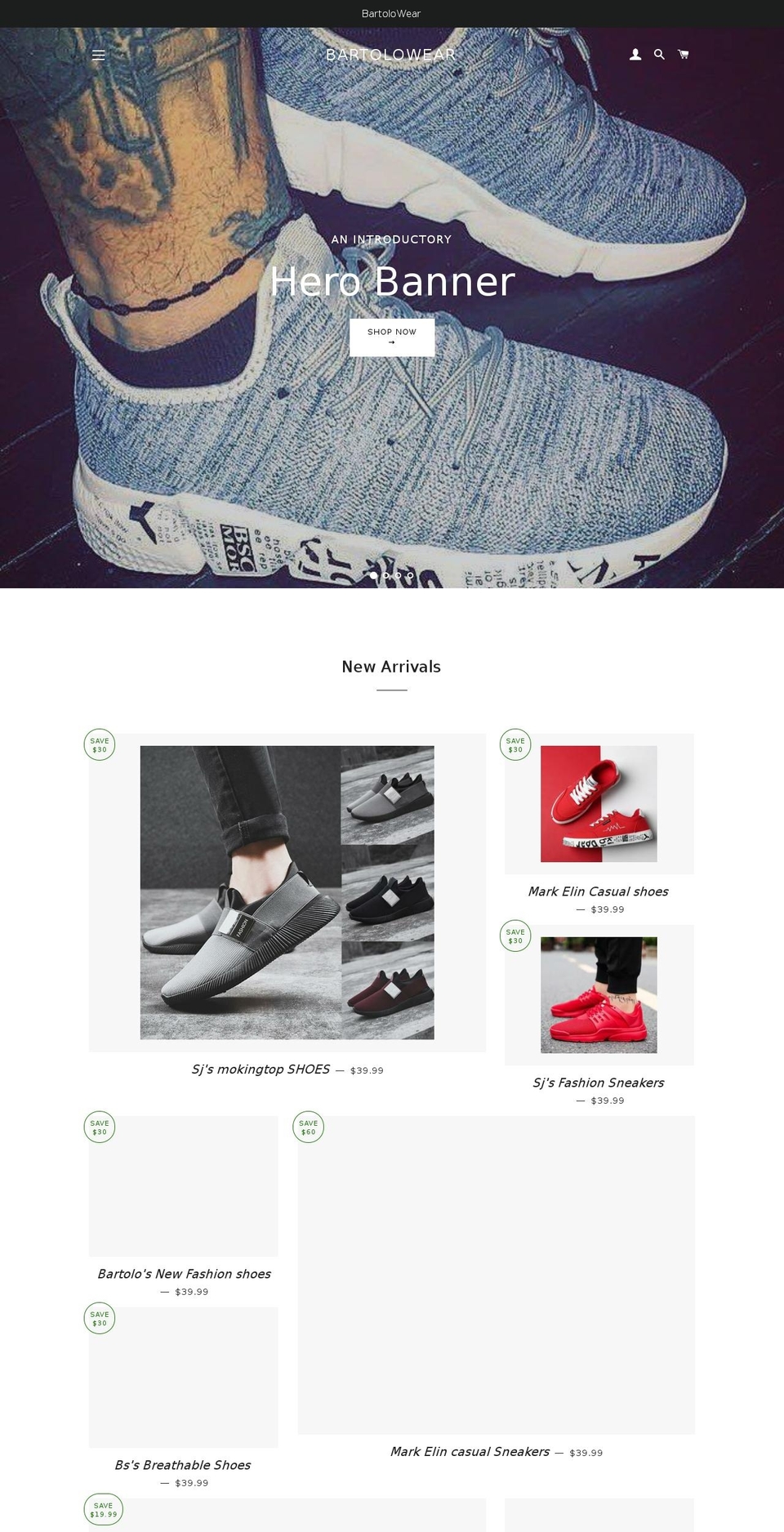 bartolowear.com shopify website screenshot
