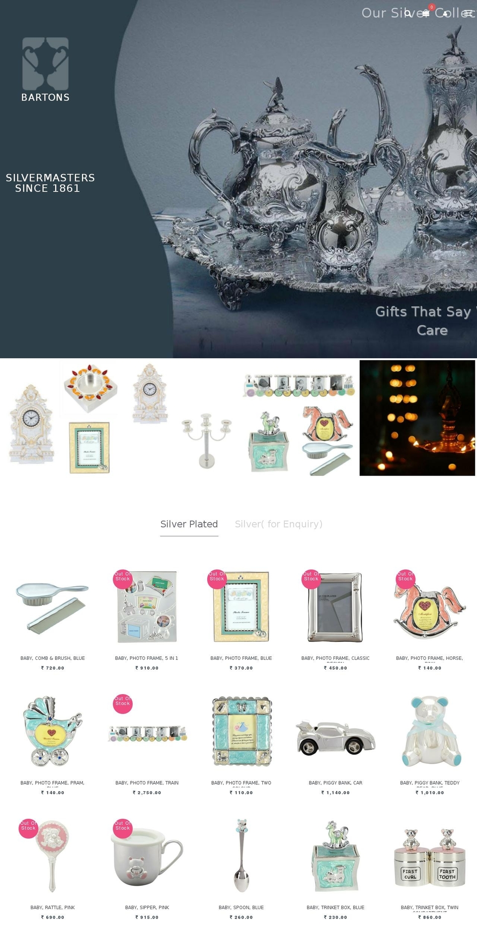 bartons1861.com — Shopify storefront screenshot