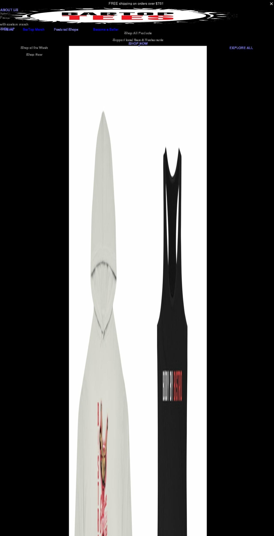 bartoptees.com shopify website screenshot