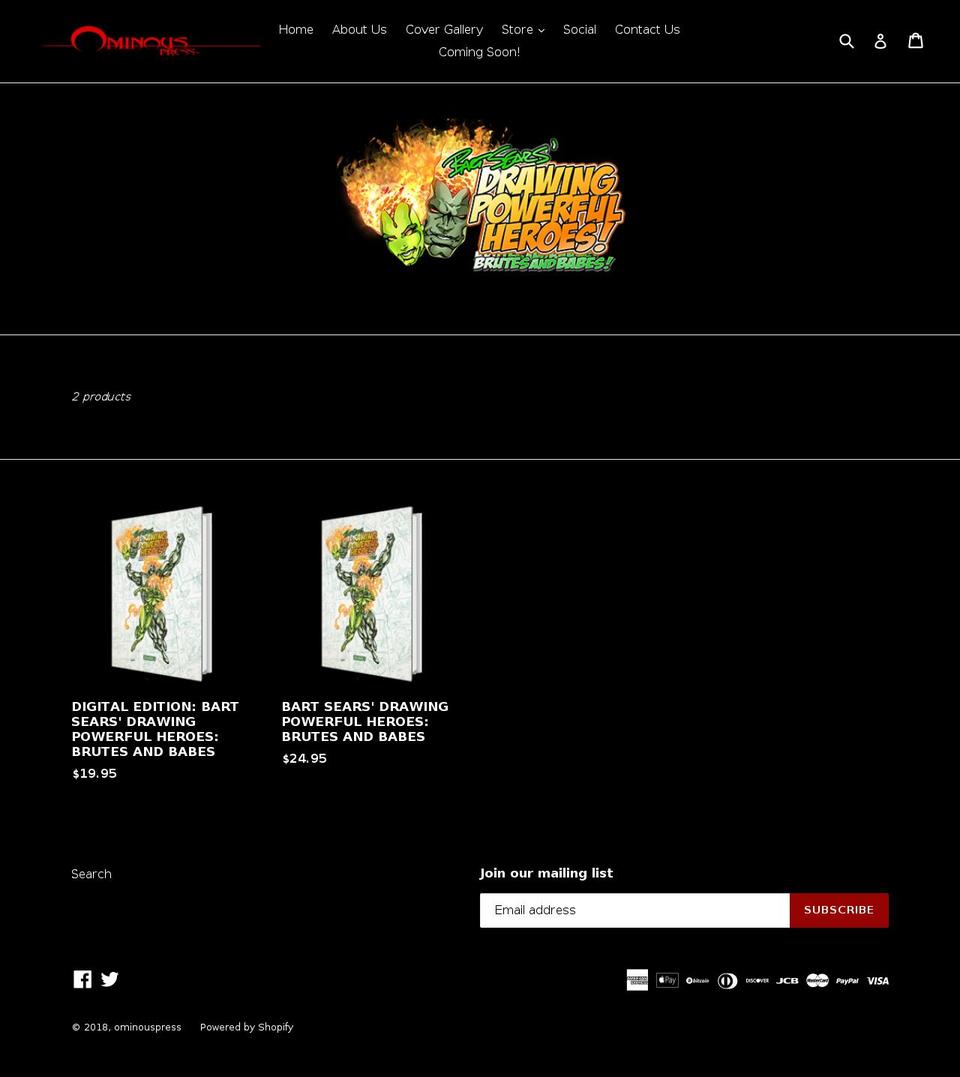 bartsears.com — Shopify storefront screenshot