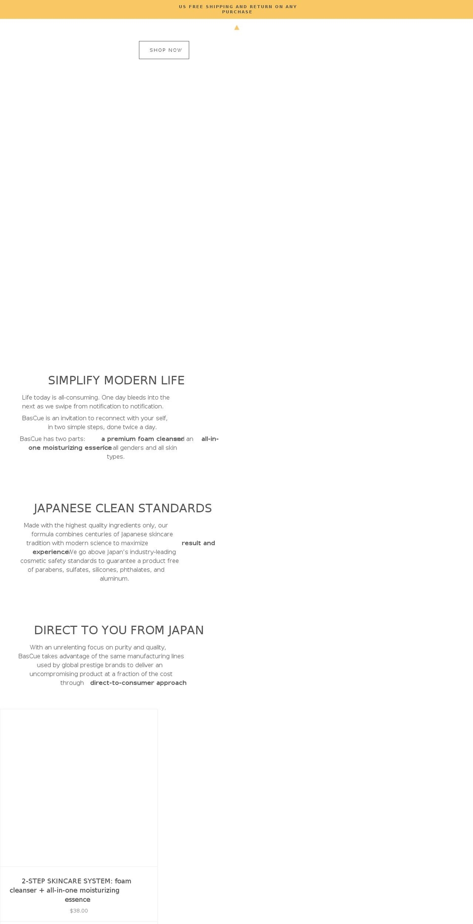 bascue.com shopify website screenshot