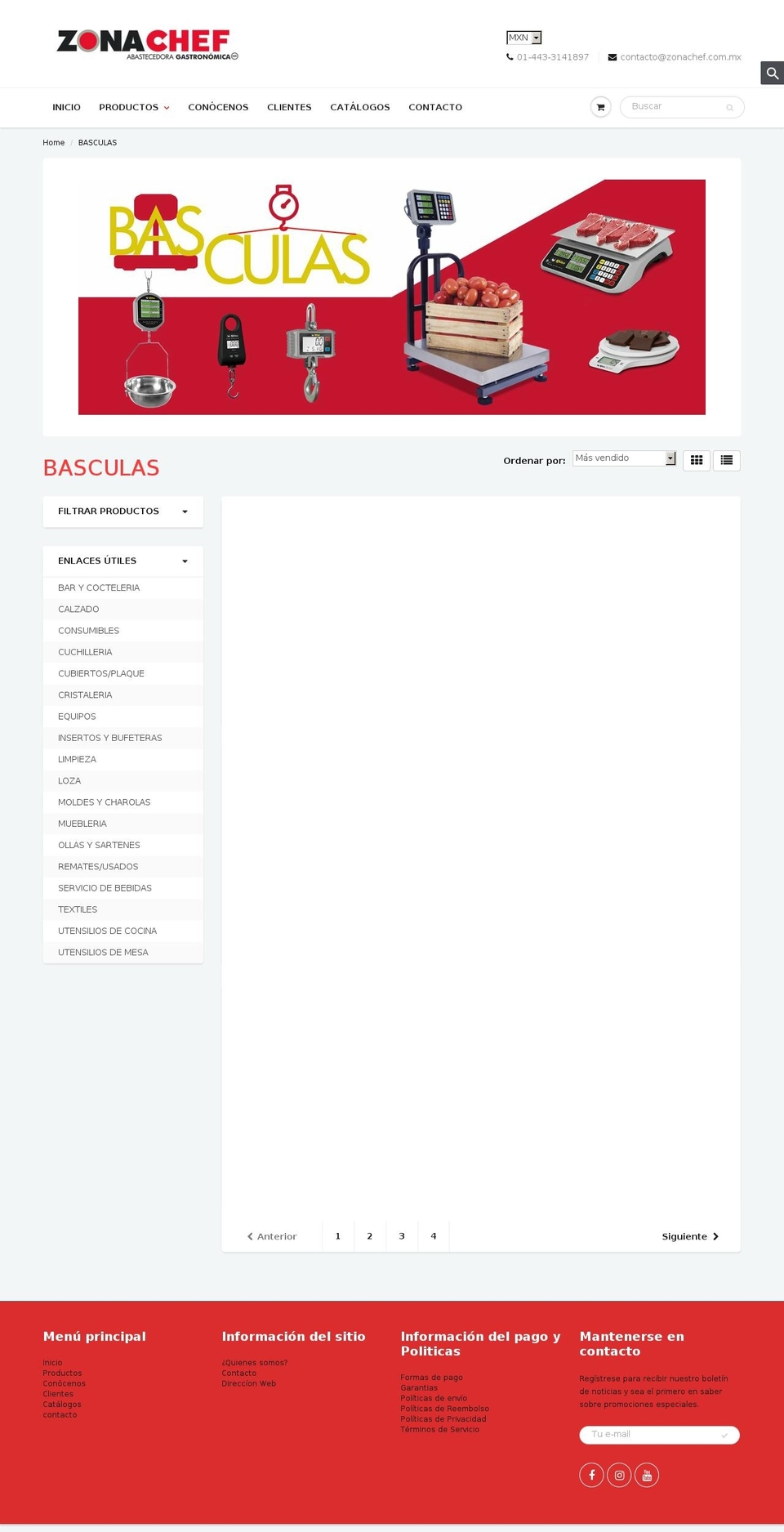 basculasrhino.com — Shopify storefront screenshot