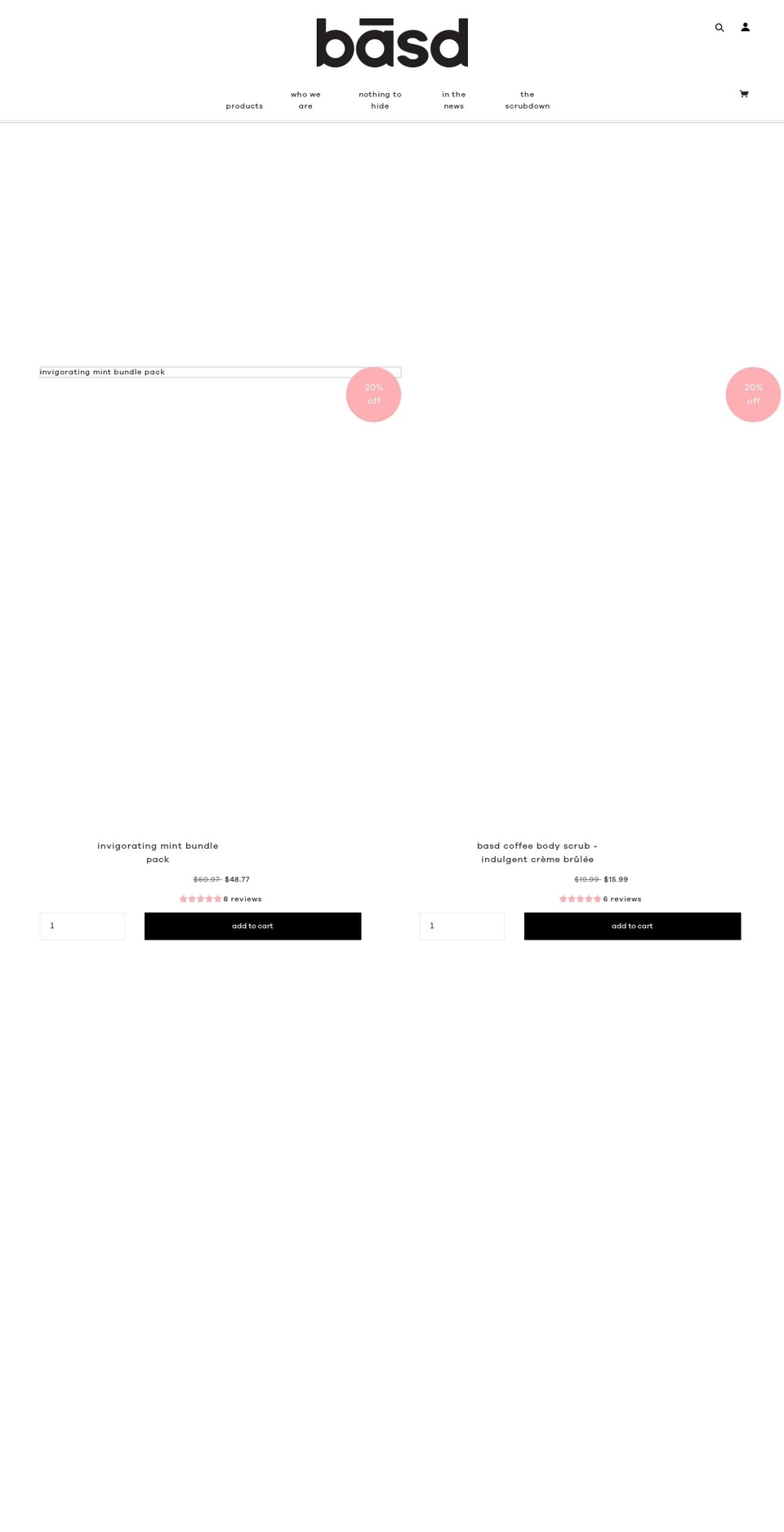 basdbodycare.com shopify website screenshot