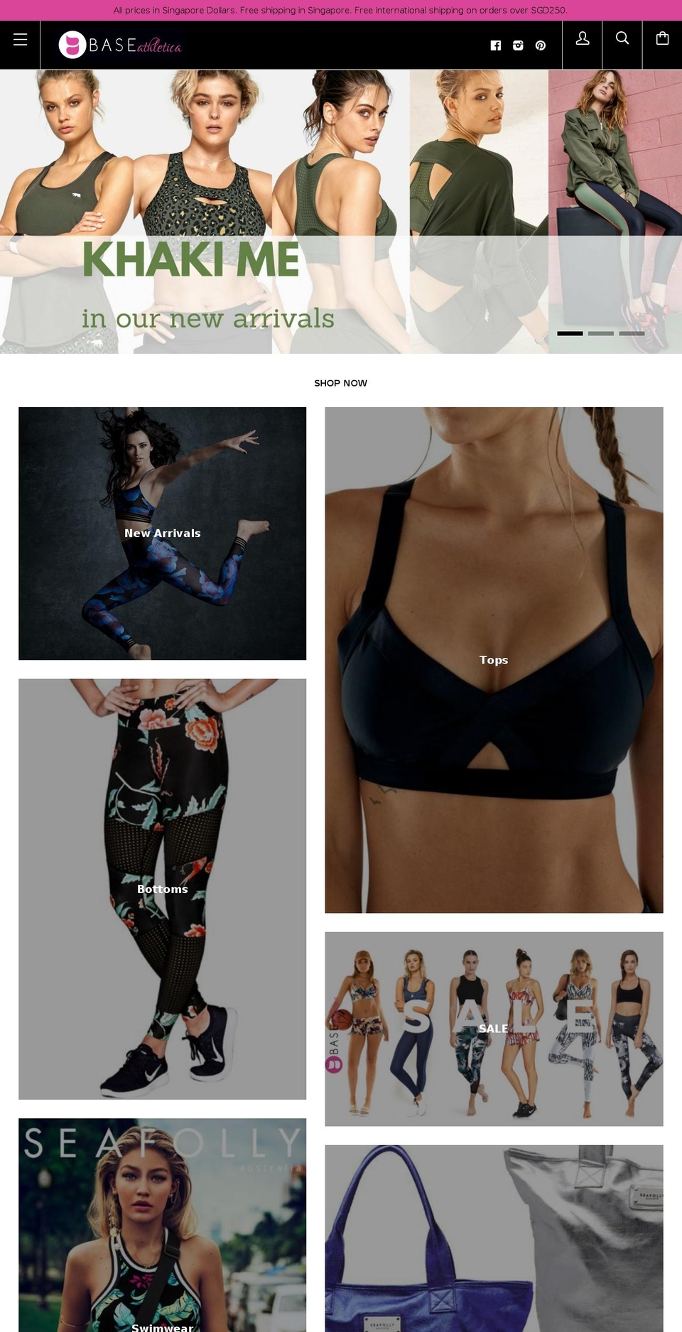 base-athletica.com — Shopify storefront screenshot