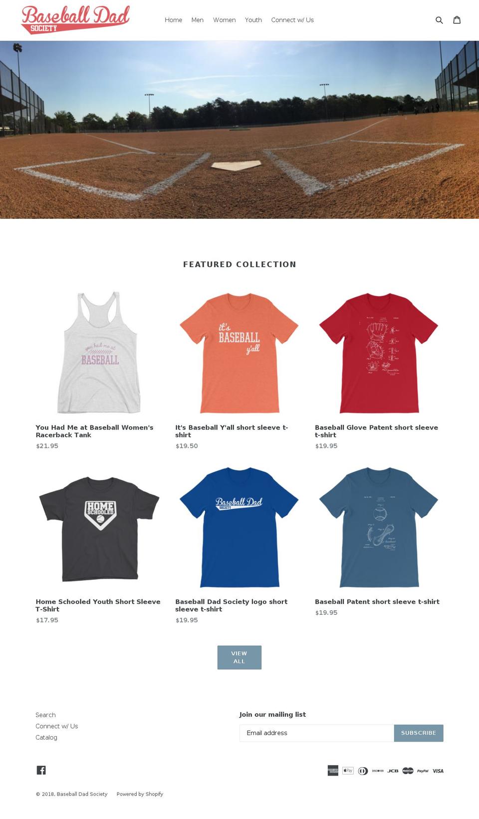 baseballdadsociety.com — Shopify storefront screenshot