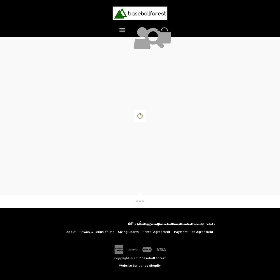 baseballforrest.com shopify website screenshot